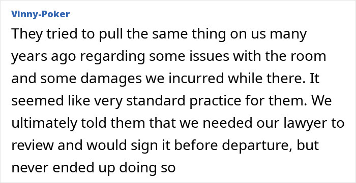 Text from a user named Vinny-Poker discussing experiencing similar issues at a Cancun resort.