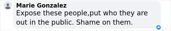 Facebook comment condemning bullies who invaded hospital for photos.