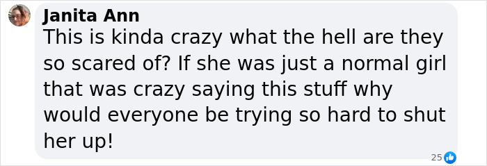 Facebook comment questioning the reaction to the Polish woman claiming to be Madeleine McCann.