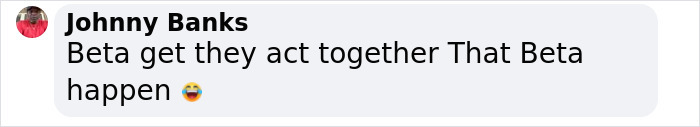 Text message joking about Generation Beta with a laughing emoji.