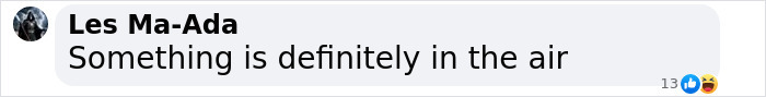 Comment referencing aviation disaster, quoting "Something is definitely in the air" with reaction emojis.