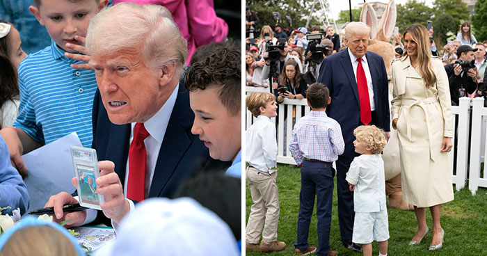 People Horrified After Donald Trump Showed Gory Photo To Children During Easter Egg Roll