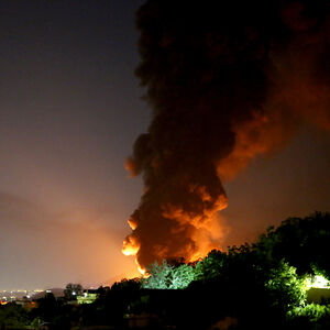 Bizarre Moments As Crowds Celebrate Calmly On Rooftops While Blazing Rockets Tear Toward Israel