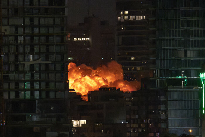 Fireball explosion during nighttime missile strike in urban area in Iran linked to girl killed after fleeing Ukraine war.