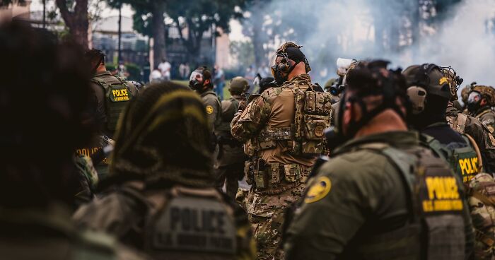 Heavily Armed Cops Hit TV News Reporter With Rubber Bullet During LA Riots As Trump Deploys National Guard