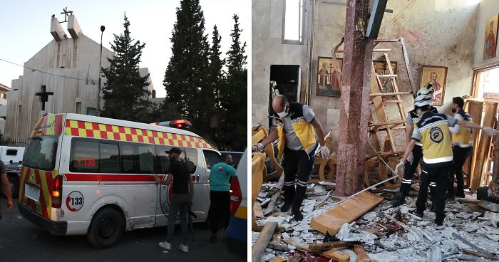 22 People Killed and 63 Injured After Suicide Bombing at Greek Orthodox Church in Syria