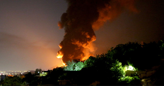 Bizarre Moments As Crowds Celebrate Calmly On Rooftops While Blazing Rockets Tear Toward Israel