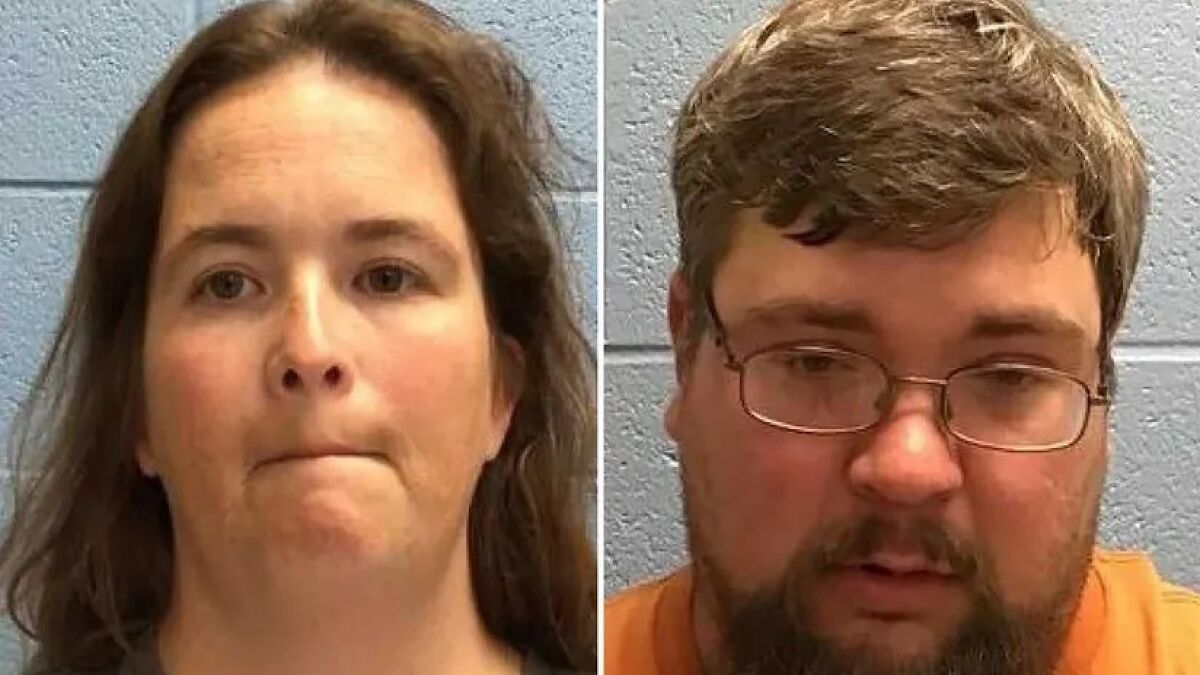 Mugshots of a man and woman linked to the case of a malnourished boy near fatal organ failure.