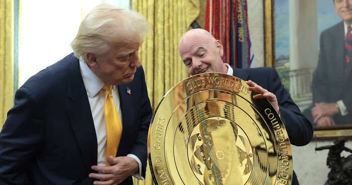 Trump Held On To Gold Club World Cup Trophy For Himself, So FIFA Gave The Winning Team A Replica