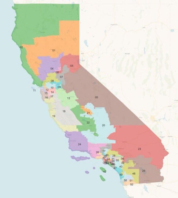 California redistricting map showing new district boundaries after Newsom signs plan for fair representation. California redistricting map showing new district boundaries after Newsom signs plan for fair representation.