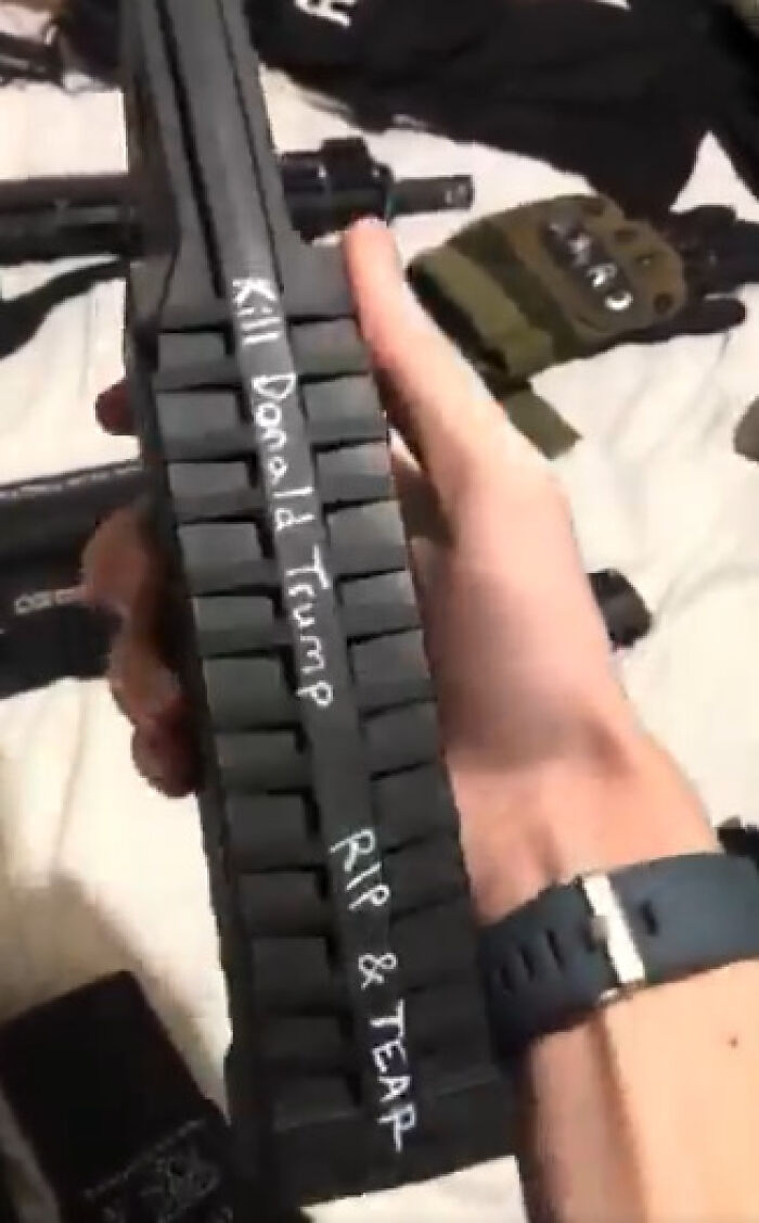 Hand holding a firearm magazine with a message written, related to Minneapolis school tragedy and 5th grader’s account.