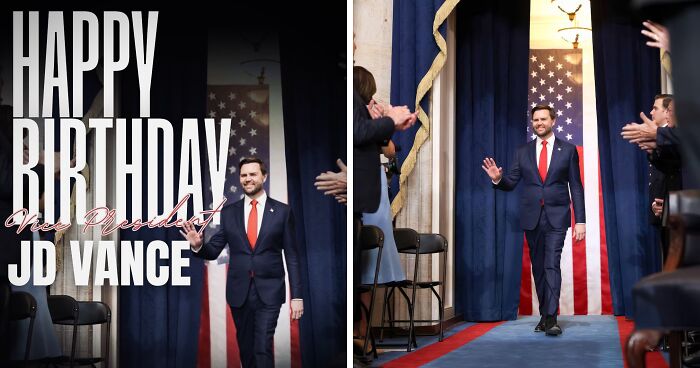 GOP Accused of Slimming Down Vice President J.D. Vance’s Birthday Photo