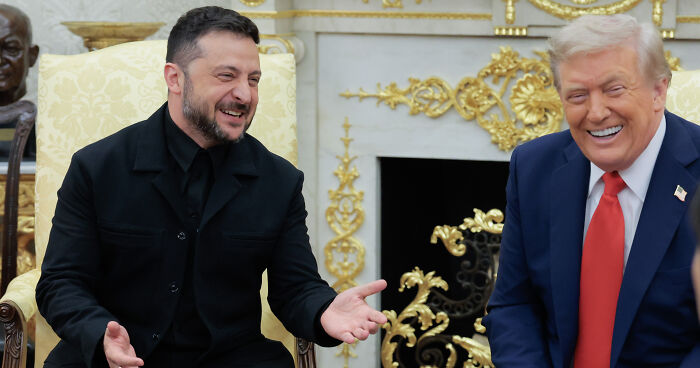 Zelenskyy Turns Up To White House Meeting In Black Suit, Tells Trump “It’s The Best I Had”