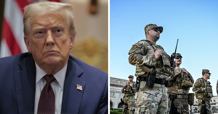 Under Donald Trump’s Washington, D.C. Takeover, National Guard Members Are Now Collecting Trash