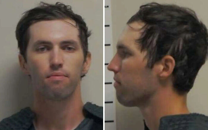 Mugshot of Tyler Robinson, suspect in Charlie Kirk shooting, shown from front and side against a measuring backdrop.