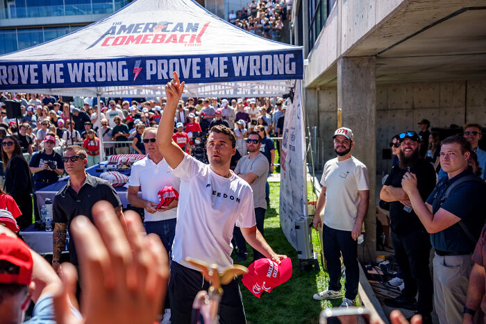 JD Vance at a public event urging people to report those celebrating Charlie Kirk’s shooting to employers.