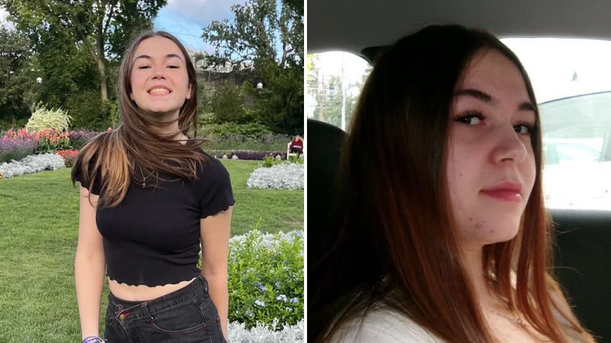 Two young women, one outdoors smiling in a garden and the other inside a car, related to college student harassment story.