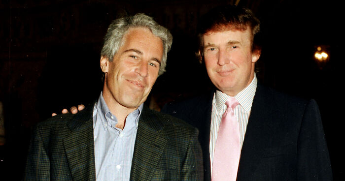 Epstein Birthday Book Photo Reveals Trump “Buying Girl” After His Alleged Note Goes Public