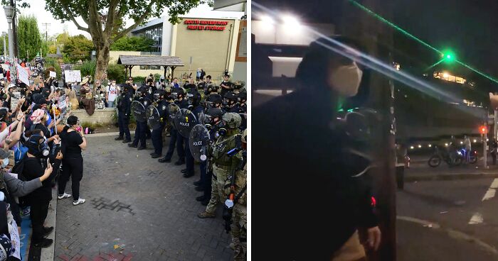 Video Shows DHS Snipers Allegedly Aiming Lasers At Antifa Member Threatening Reporter In Portland