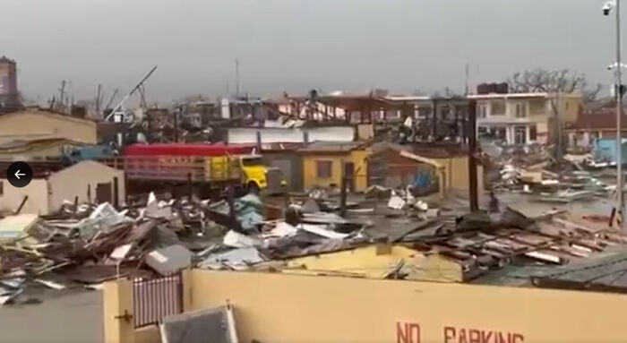 Debris and damaged buildings in Jamaica captured in dramatic footage showing Hurricane Melissa devastation across the area. Debris and damaged buildings in Jamaica captured in dramatic footage showing Hurricane Melissa devastation across the area.