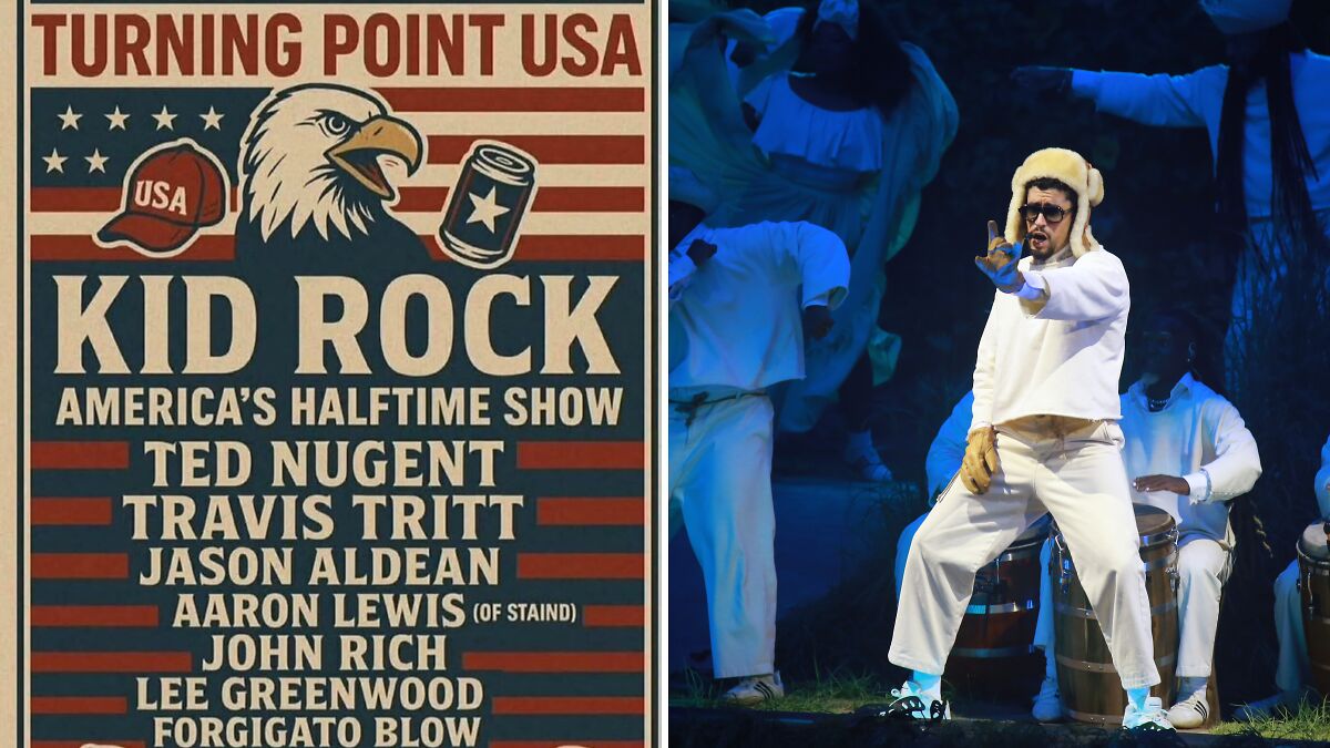Fake Turning Point USA poster featuring Kid Rock wrongly linked to measles and MAGA supporters.