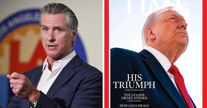 Gavin Newsom Trolls Trump With Cheeky Edit Of Time Magazine Cover Photo