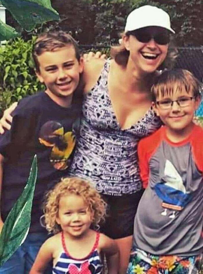 Family photo of a woman with three children smiling outdoors, related to Florida man news involving unalived family members. Family photo of a woman with three children smiling outdoors, related to Florida man news involving unalived family members.