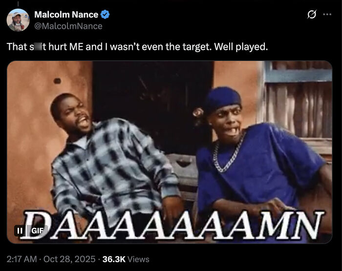 Tweet showing a viral meme reacting with surprise, related to AOC’s brutal tweet clapping back at Riley Gaines. Tweet showing a viral meme reacting with surprise, related to AOC’s brutal tweet clapping back at Riley Gaines.