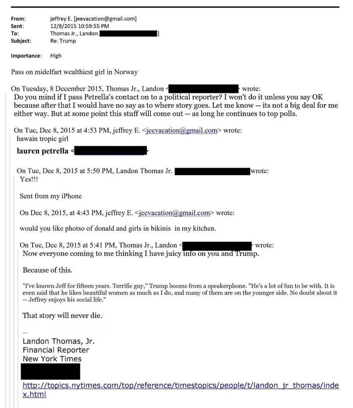 Email exchange revealing new emails about Epstein calling Trump a maniac with early dementia, discussing political contacts. Email exchange revealing new emails about Epstein calling Trump a maniac with early dementia, discussing political contacts.