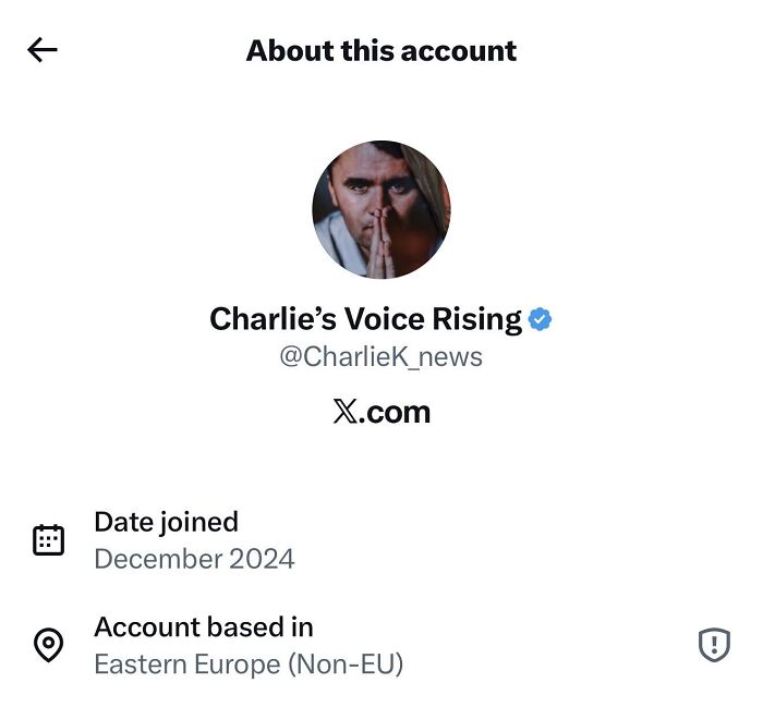 Profile of a MAGA influencer account on X showing it is based in Eastern Europe linked to foreign trolls. Profile of a MAGA influencer account on X showing it is based in Eastern Europe linked to foreign trolls.