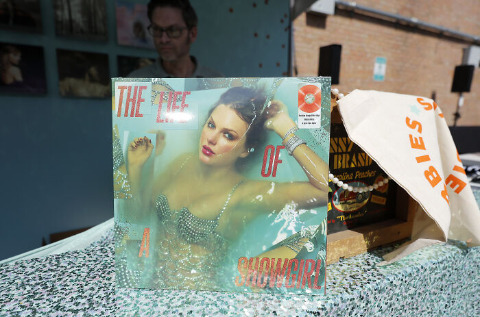Vinyl album cover of a megastar on display amid public outrage over use of her music and changed lyrics by Team Trump. Vinyl album cover of a megastar on display amid public outrage over use of her music and changed lyrics by Team Trump.