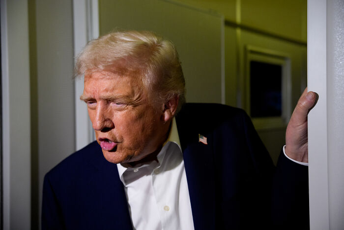 Former President Trump speaking at Mar-a-Lago, reacting to wedding event with a heaven comment. Former President Trump speaking at Mar-a-Lago, reacting to wedding event with a heaven comment.