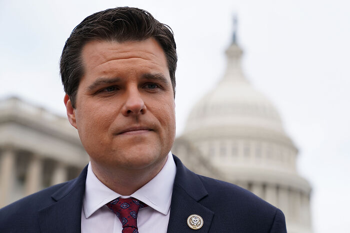 Matt Gaetz standing near the Capitol building, involved in a probe concerning a teen and adult work payments. Matt Gaetz standing near the Capitol building, involved in a probe concerning a teen and adult work payments.