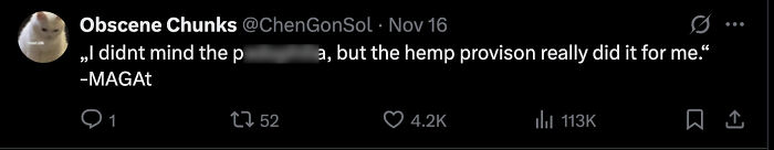 Screenshot of a tweet from user Obscene Chunks mentioning a Trump supporter discussing government impact on income. Screenshot of a tweet from user Obscene Chunks mentioning a Trump supporter discussing government impact on income.