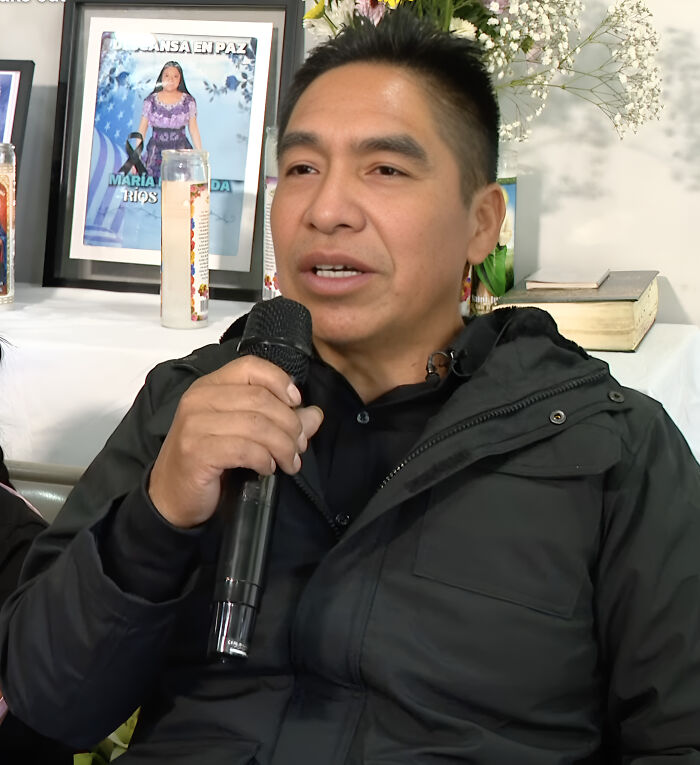 Man speaking into a microphone, related to Indiana man charged with shooting house cleaner who arrived at wrong home. Man speaking into a microphone, related to Indiana man charged with shooting house cleaner who arrived at wrong home.