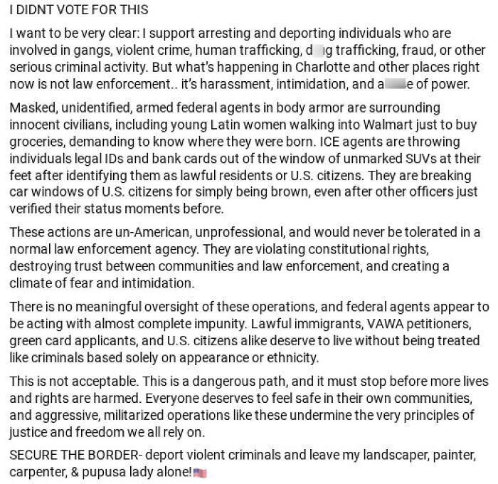 Text screenshot showing a MAGA fan criticizing un-American ICE raids and receiving a reality check on immigration enforcement. Text screenshot showing a MAGA fan criticizing un-American ICE raids and receiving a reality check on immigration enforcement.