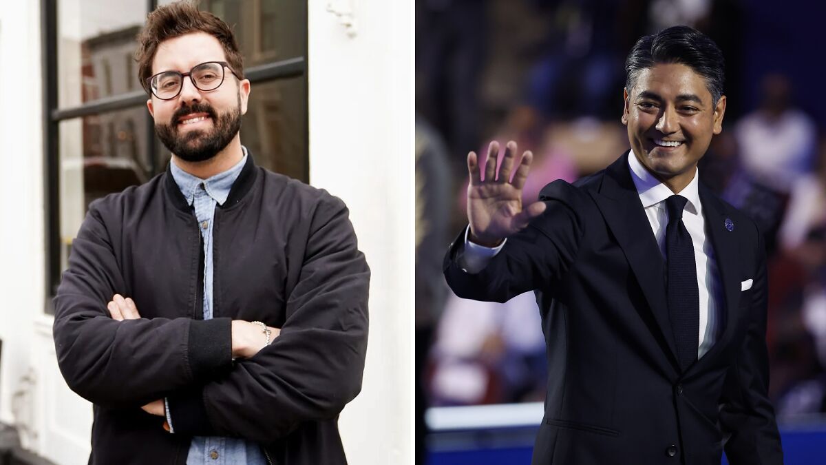 Two men pictured side by side, one casually dressed, the other in a suit waving, related to Vance clan Cincinnati election loss.