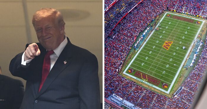 Trump Met With Loud Boos At Football Game After Calling For Stadium To Be Named After Him