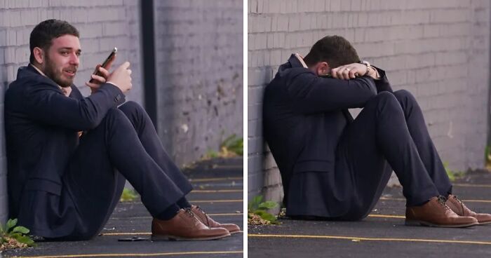 Image Of Man In Tears Goes Viral After He Ran To Follow “Disappeared” Wife At ICE Facility