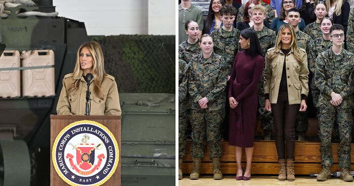 Melania Trump Gives “Dystopian” Address To Troops And Sets Off Fierce Public Backlash
