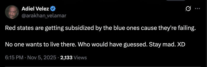 Screenshot of a tweet criticizing red states and referencing social media roasts related to Tomi Lahren’s political warning. Screenshot of a tweet criticizing red states and referencing social media roasts related to Tomi Lahren’s political warning.