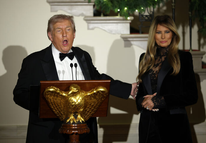 Snakes And Ivanka Lookalike Take Center Stage In Trump’s Sweaty Holiday Speech Snakes And Ivanka Lookalike Take Center Stage In Trump’s Sweaty Holiday Speech