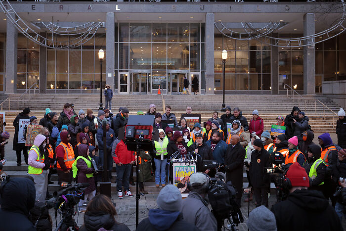 Kilmar Abrego Garcia speaking at a rally with supporters outside a government building, pledging to fight Trump admin. Kilmar Abrego Garcia speaking at a rally with supporters outside a government building, pledging to fight Trump admin.