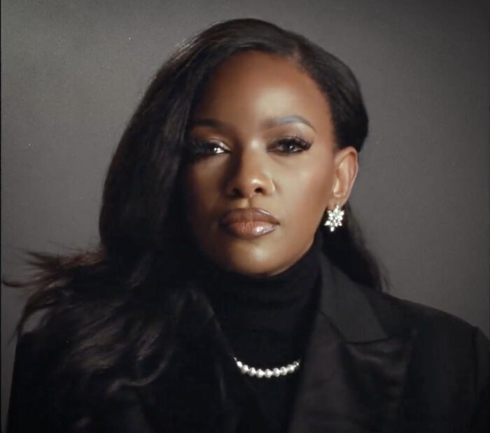 Jasmine Crockett in a bold Senate campaign video responding to Trump’s low IQ insults with confidence and determination.