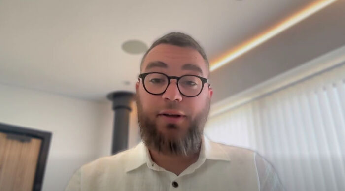 Former teacher of alleged Bondi Beach gunman speaking in a well-lit room with glasses and a beard visible on screen Former teacher of alleged Bondi Beach gunman speaking in a well-lit room with glasses and a beard visible on screen