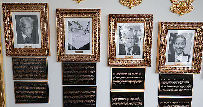 White House Adds Plaques Beneath Biden And Obama Portraits, Written By “Student Of History” Trump