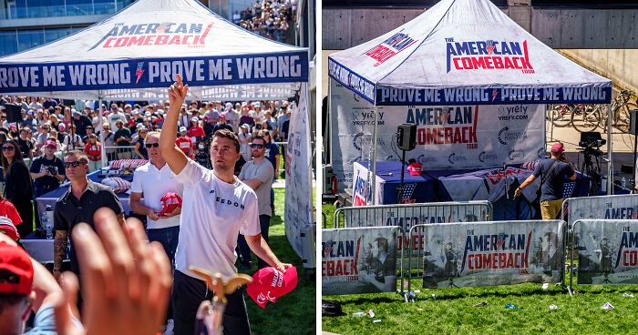 “Truly Morbid”: Replica Of Tent Where Charlie Kirk Lost His Life Built For Fans To Take Selfies