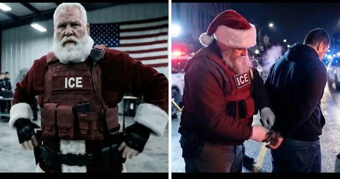 ICE Turns Santa Claus Into An Immigration Agent, Warns Migrants To Avoid His “Naughty List”