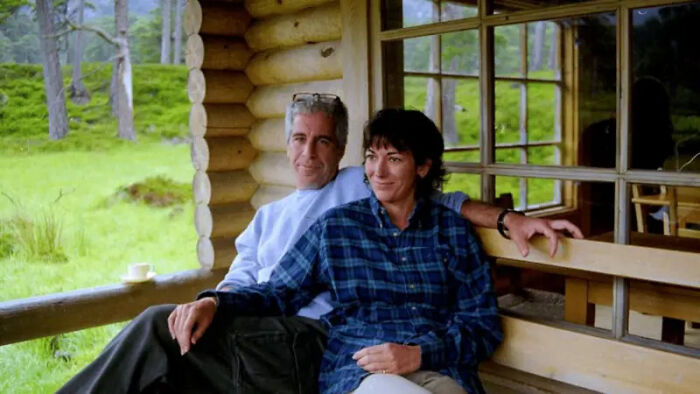 Jeffrey Epstein and Ghislaine Maxwell sitting on a wooden porch, related to DOJ files on Epstein’s jet travel. Jeffrey Epstein and Ghislaine Maxwell sitting on a wooden porch, related to DOJ files on Epstein’s jet travel.