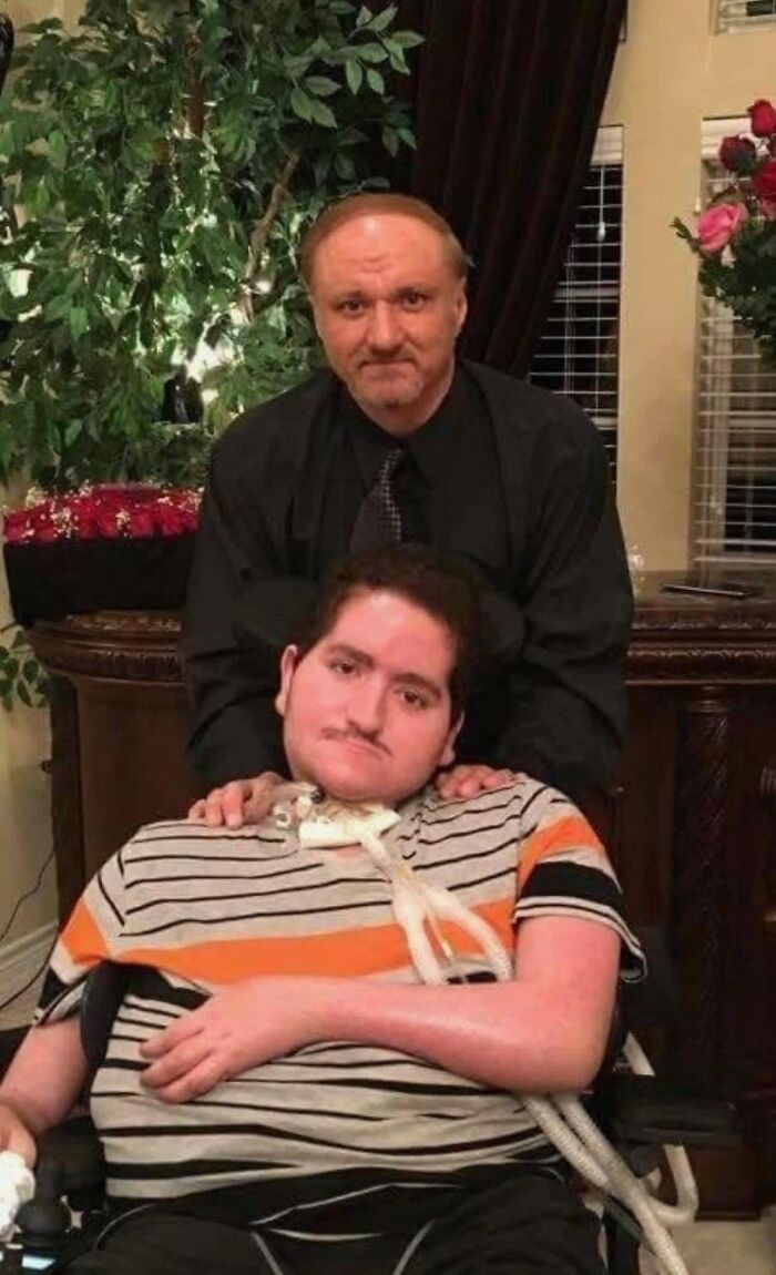 Father and disabled son at home, highlighting ICE blocking father from attending disabled son&rsquo;s funeral, family says.